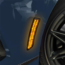 Smoked Lens  Side  Reflectors Light for  Mustang 2024 2025 Accessories Yellow Light