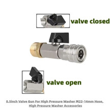 High Pressure Washer Valve Kit 1/4inch Quick Connector and M22 14mm for Power Washer Hose /Off with Nozzle