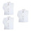 3Pcs White Long Sleeve Breathable Wearproof Coats 10