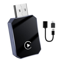 Trådlös CarPlay-Adapter Uppgraderad för IOS och Android Auto - 5.0, Plug & , Auto-Connect, Voice Control
