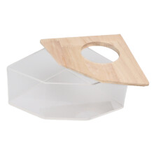 Acrylic Hamster Bath Box 15x15x8cm, Safe Sand Bathroom for Small Pets