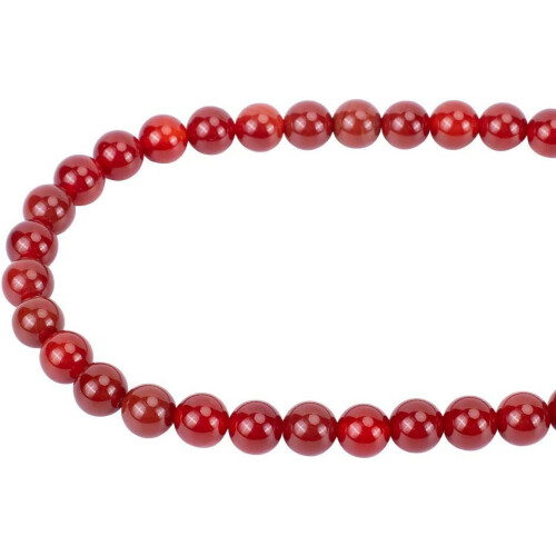 Carnelian Beads Round 8mm Red Natural Strand