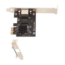 High Speed2.5G Ethernet Adapter Gigabit Network Card RTL8125B PCIe x1Single Port Copper Interface Compact And Durable Design Easy Setup For Gaming