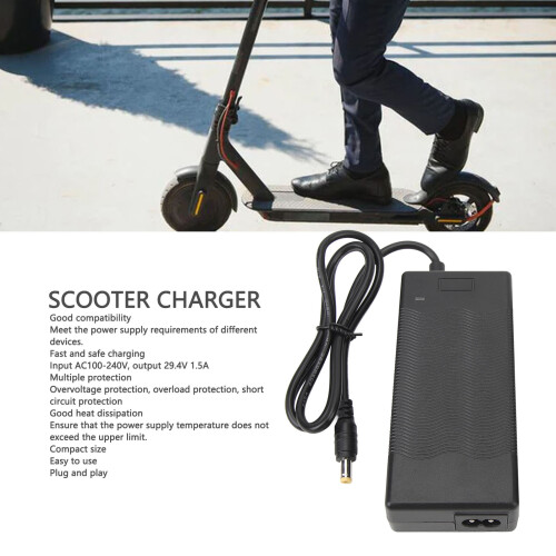 29.4V 1.5A Charger for E-Bike/Scooter, 5.5x2.1 mm 2