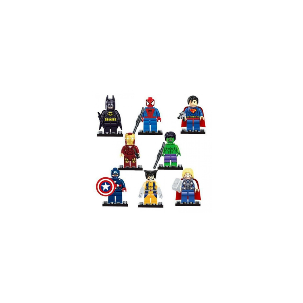 Enekio 8 Pcs Marvel Avengers Super Hero Comic Mini Figures Dc Minifigure Gift Fits Lego