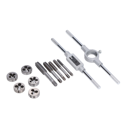 12Pcs Drill Tap Die Wrench Set M3-M12 Manual Thread Tapping Tool Kit 1