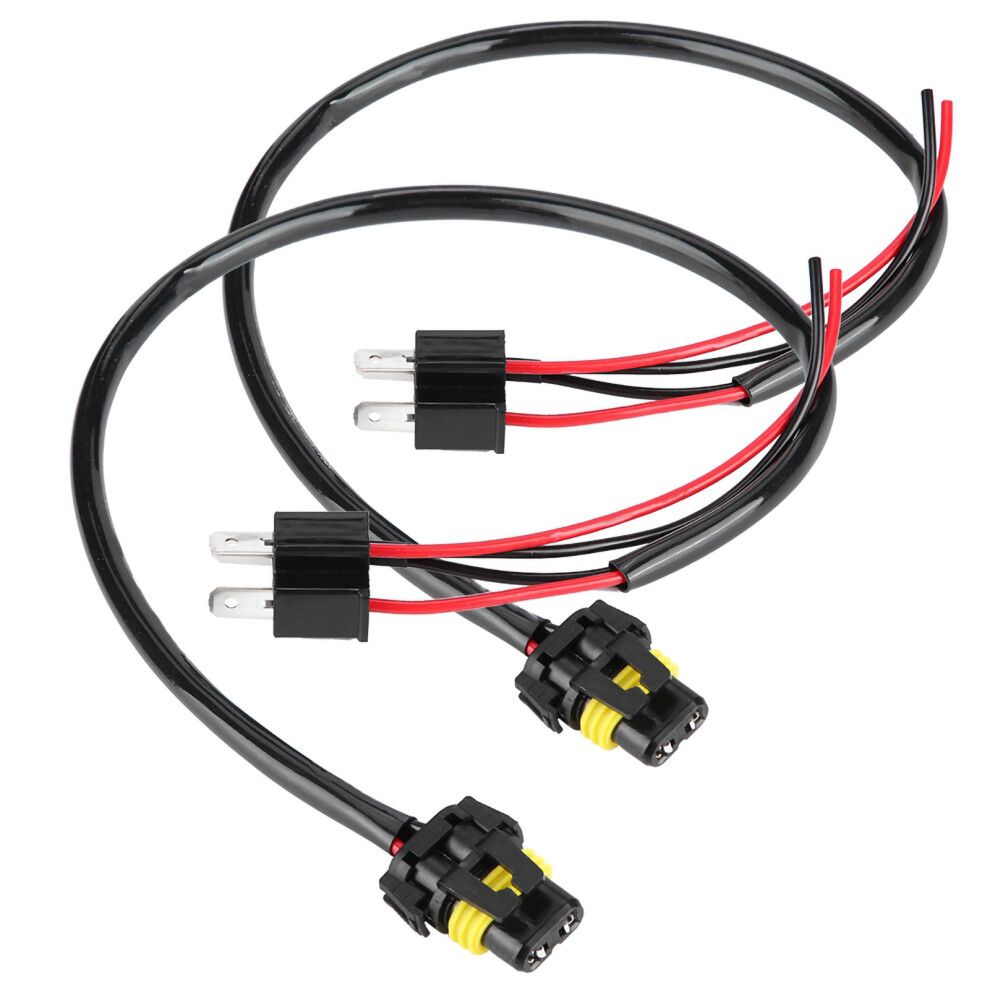 2Pcs H4 To 9006 Head Fog Wiring Harness Adapter, 40Cm Light 8091393217320