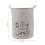 Large Foldable Laundry Basket 50x40cm Cotton Linen Collapsible Hamper 2