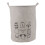Large Foldable Laundry Basket 50x40cm Cotton Linen Collapsible Hamper 3