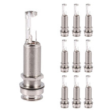 10PCS Guitar Pickup Endpin Output Jack Nickel Strap Lock Chrome
