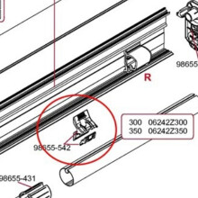 RV Awning Support Fixed Base 98655-542 for Fiamma F45S Side Awning Support Bracket Kit
