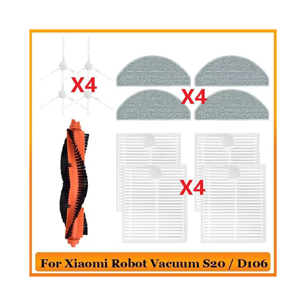 For S20 / D106 Cleaner Robot Vacuum Cleaner Replacement Parts Main Side Brush Cover Hepa Filter Mop Part 6033079408198