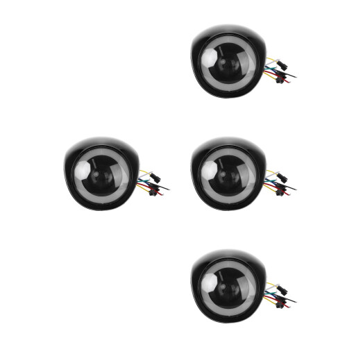 4Pièces Phare LED Scooter Électrique Accessoire Noir