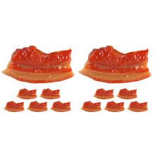 12Pièces Ornements Faux Viande Réaliste Résine Usage Décoration Coloré