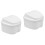 2Pièces Boîte Pour Dentier Portable Blanche, PP De Qualité 3