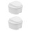 2Pièces Boîte Pour Dentier Portable Blanche, PP De Qualité 4