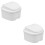 2Pièces Boîte Pour Dentier Portable Blanche, PP De Qualité 5