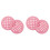 4Pcs Lightweight Pink Round Plastic Placemats Heat Insulation Mats 1