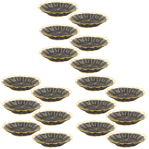 18Pièces Panier Noir Pour Snacks Pain Usage Polyvalent