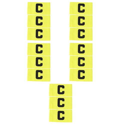 15Pièces Brassards Jaunes Nylon Portables