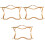 3Pcs Golden Metal Purse Frames Clutch Frames with Lock for Bag Making 3