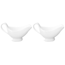 2Pcs White Ceramic Syrup Pitcher Small Creamer Container for Coffee