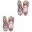 2Pièces Chaussures Danse Rose PU Mode Simple Et Confortable 3
