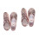 2Pièces Chaussures Danse Rose PU Mode Simple Et Confortable 4