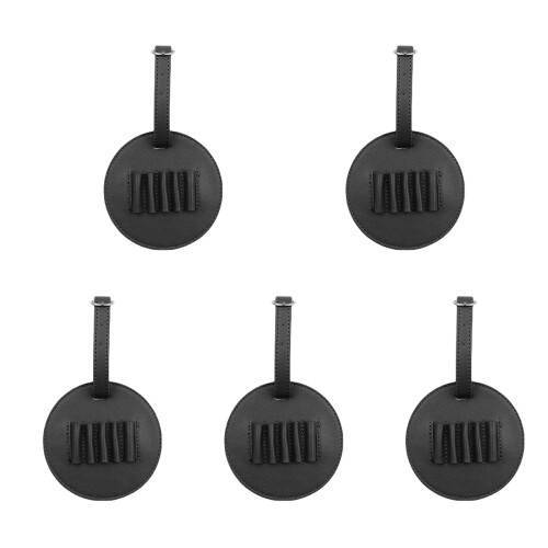 5Pièces Porte-Tees En Cuir Noir Compact Pour Accessoires Golf