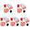 5Ensembles Kit Rouge Cartes Et 1