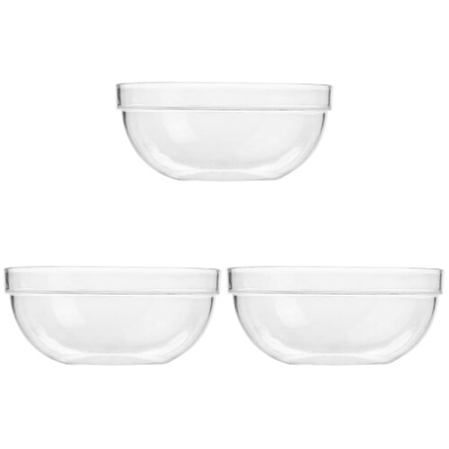 3Pièces Bol Transparent Réutilisable Décoratif Cuisine