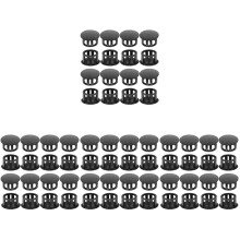 400Pièces Caches Trous Mobilier ABS Noir Protection Décoration