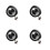4Pièces Phare LED Scooter Électrique Accessoire Noir 9