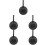 5Pièces Porte-Tees En Cuir Noir Compact Pour Accessoires Golf 7