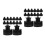 40Pcs Black Press Cap Replacement Water Bottle Lids Pe Leakproof 4
