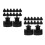40Pcs Black Press Cap Replacement Water Bottle Lids Pe Leakproof 5