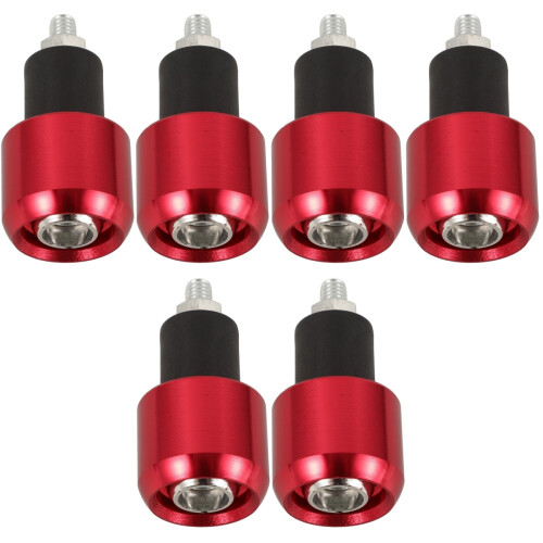3Paires Embouts Guidon Aluminium Rouge Et Style 1
