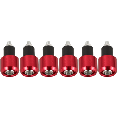 3Paires Embouts Guidon Aluminium Rouge Et Style 2