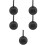 5Pièces Porte-Tees En Cuir Noir Compact Pour Accessoires Golf 8