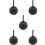 5Pièces Porte-Tees En Cuir Noir Compact Pour Accessoires Golf 9