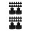40Pcs Black Press Cap Replacement Water Bottle Lids Pe Leakproof 9
