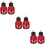 3Paires Embouts Guidon Aluminium Rouge Et Style 8