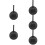 5Pièces Porte-Tees En Cuir Noir Compact Pour Accessoires Golf 11