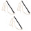 3Pcs Durable Black Metal Chain Strap with Buckles for Bags 3