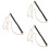 3Pcs Durable Black Metal Chain Strap with Buckles for Bags 6