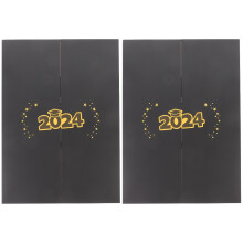 2Pcs Black Rustic Style Graduation Guest Book for Sign in
