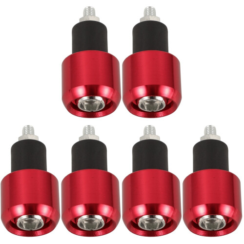 3Paires Embouts Guidon Aluminium Rouge Et Style