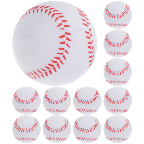 24Pcs White PU Baseballs Soft Small Training Balls for Kids Practice 1