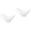 2Pcs White Ceramic Syrup Pitcher Small Creamer Container for Coffee 5