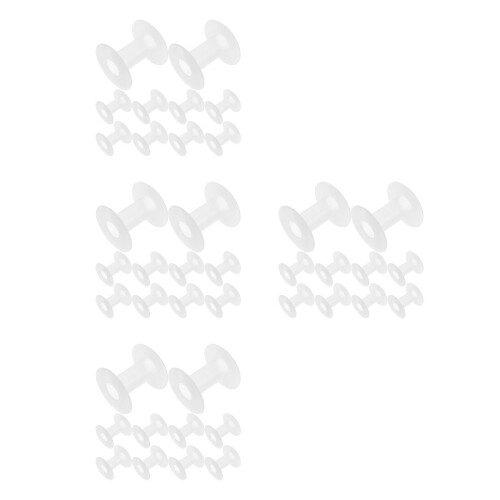 40Pcs Clear Plastic Wire Bobbins for Sewing Embroidery Compact Durable